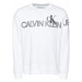 Calvin Klein Calvin Klein pánská bílá mikina OUTLINE LOGO CREW NECK