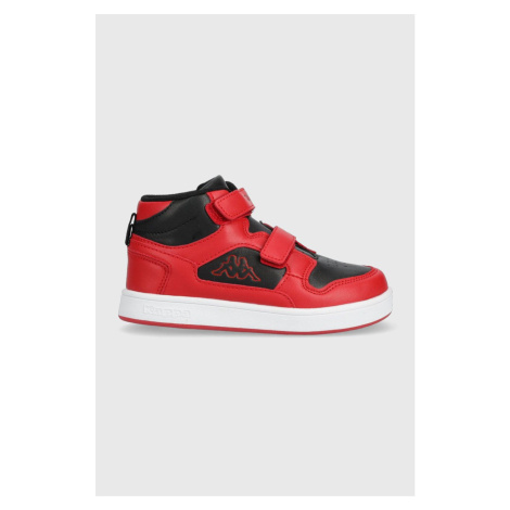 Dětské sneakers boty Kappa Lineup Mid červená barva