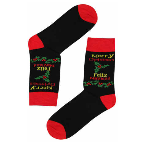 Feliz Viaje pánské vánoční ponožky černá Aura.Via