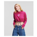 Mikina karl lagerfeld jeans klj relaxed cropped sweat fuchsia