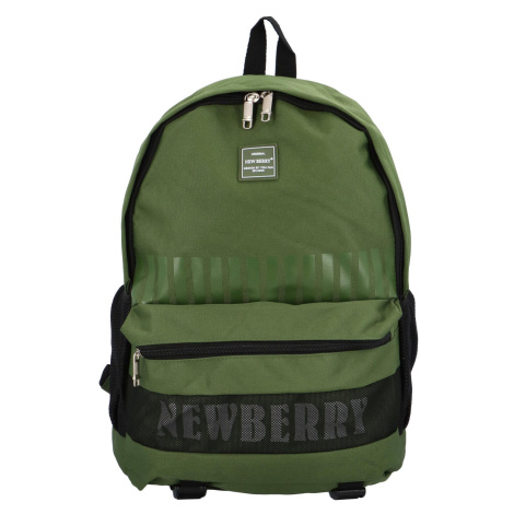 Stylový studentský látkový batoh Darko, zelená New Berry