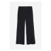 H & M - Plátěné kalhoty cargo - černá