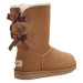 Boty UGG Classic Bailey Bow II dámské, hnědá barva, na plochém podpatku, zateplené, 1016225-CHE