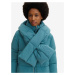 Tyrkysový dámský zimní prošívaný kabát Tom Tailor