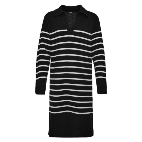 OPUS Úpletové šaty 'Wani' černá / bílá