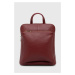 Kožený batoh Answear Lab dámský, červená barva, malý, hladký