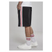 Šortky Urban Classics Stripe Sweatshorts - blk/wht/firered