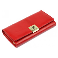 Luxusní dámská kožená peněženka Leonardo, červená