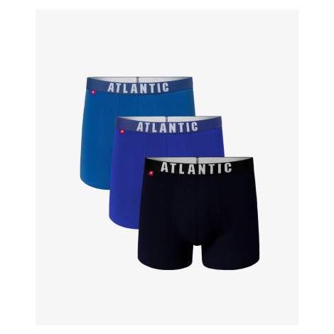 Pánské sportovní boxerky ATLANTIC 3Pack - tyrkysové/modré/tmavě modré