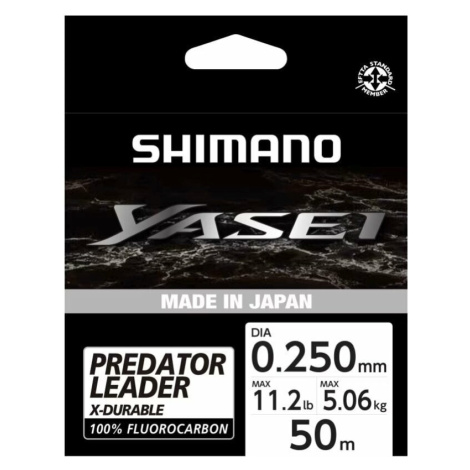 Shimano Fishing Yasei Predator Fluorocarbon Číra 0,25 mm 5,06 kg 50 m Vasec