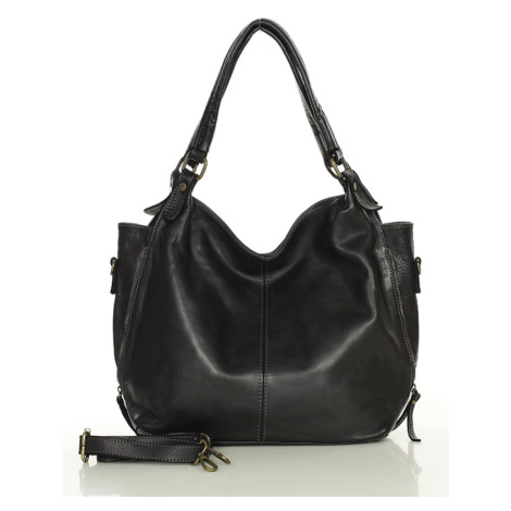 MARCO Kabelky od Hraběnky Kožená kabelka Shopper; černá