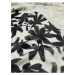 Černo-krémový dámský květovaný šátek Desigual Welcome To Creta
