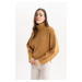 DEFACTO Oversize Fit Turtleneck Sweater Tunic