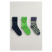 PONOŽKY 3-PACK GANT STRIPE SOCKS 3-PACK modrá