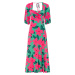 Bonprix BODYFLIRT šaty s květy Barva: Zelená, Mezinárodní