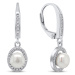 Brilio Silver Úchvatné stříbrné náušnice s perlou a zirkony EA91