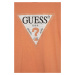 Dětské tričko s dlouhým rukávem Guess oranžová barva