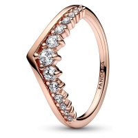 Pandora Třpytivý bronzový prsten Rose Timeless 182320C01 56 mm