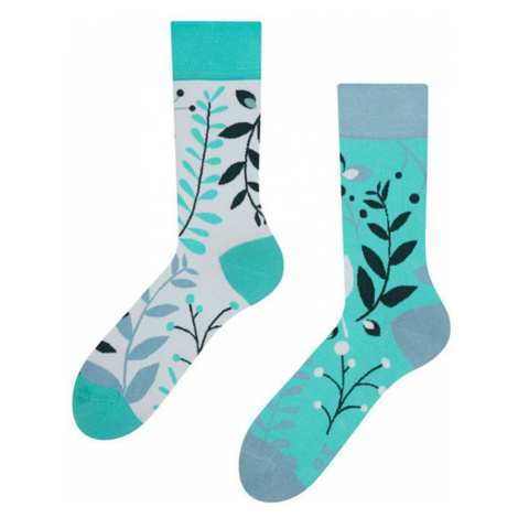 Šedo-zelené ponožky Plants