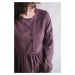Manšestrové šaty Diana lilkově fialové