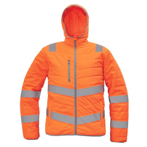 Cerva Montrose Pánská zimní bunda s HI-VIS pruhy 03010578 oranžová Červa