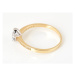 Dámský prsten ze žlutého zlata se zirkony PR0660F + DÁREK ZDARMA