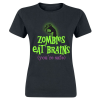 Sprüche Zombies Eat Brains - You're Safe Dámské tričko černá