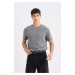 DEFACTO New Regular Fit Crew Neck Basic Plain Short Sleeve T-Shirt