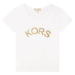 Dětské bavlněné tričko Michael Kors bílá barva