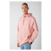 GRIMELANGE Jorge Men's Soft Fabric Hooded Drawstring Regular Fit Pink Sweatshirt