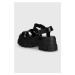 Sandály Buffalo Aspha Ts Sandal dámské, černá barva, na platformě, 1602188.BLK