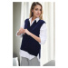 32632 Dewberry Knitwear Womens Sweater-NAVY