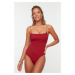 Trendyol Claret Red Chain Detailed Swimsuit