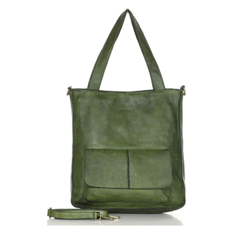 Dámská nákupní taška shopperka A4, přírodní kůže Marco Mazzini handmade
