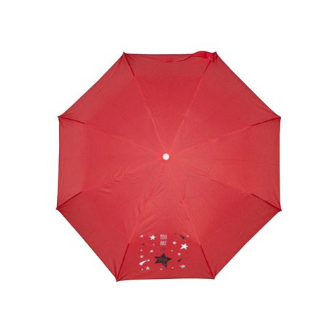Derby Mini s potiskem - dětský skládací deštník, červená, plná barva červená