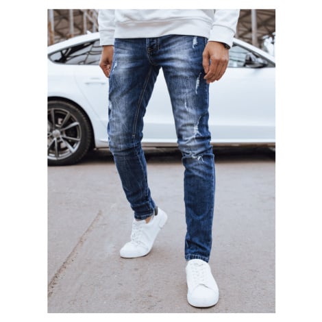 Modré pánské džíny Denim vzor BASIC