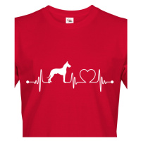 Pánské tričko pro milovníky zvířat - Německá doga tep - dárek na narozeniny