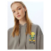 Koton Tweety Oversize Sweatshirt Hooded Back Printed Licensed