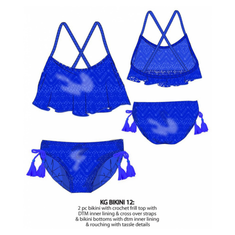 Plavky dívčí dvoudílné, Minoti, KG BIKINI 12, modrá