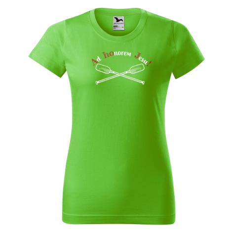 DOBRÝ TRIKO Dámské tričko na vodu s potiskem AHOJ Barva: Apple green