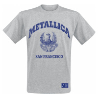 Metallica College Crest Tričko šedá