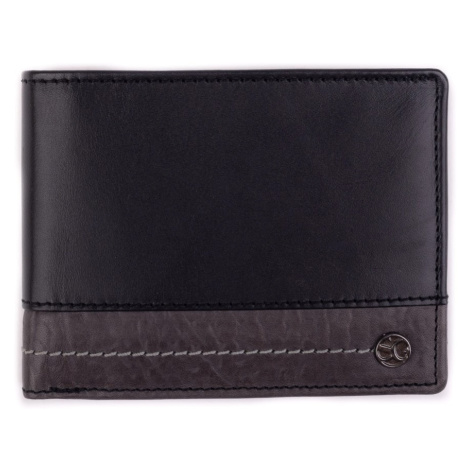 SEGALI Pánská kožená peněženka 2951320005 černá/šedá