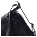 Kožená dámská kabelka batoh Charlotte, černá