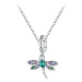 GRACE Silver Jewellery Stříbrný náhrdelník Vážka, stříbro 925/1000 NH-SCX141/56 Stříbrná 45 cm +