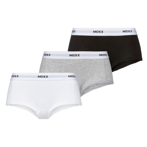 MEXX Dámské kalhotky, 3 kusy (bílá/černá/šedá)