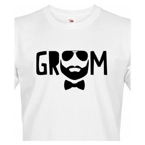 Pánské tričko pro ženicha Groom - ideální tričko na rozlučku BezvaTriko