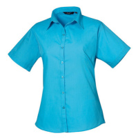 Premier Workwear Dámská košile s krátkým rukávem PR302 Turquoise -ca. Pantone 312