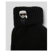 Rukavice karl lagerfeld k/ikonik patch knit glove černá