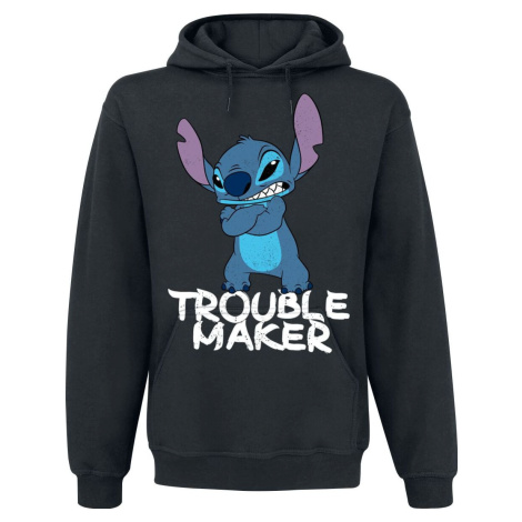 Lilo & Stitch Stitch - Trouble Maker Mikina s kapucí černá