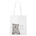 DOBRÝ TRIKO Bavlněná taška s potiskem Naštvaná kočka Barva: Bílá